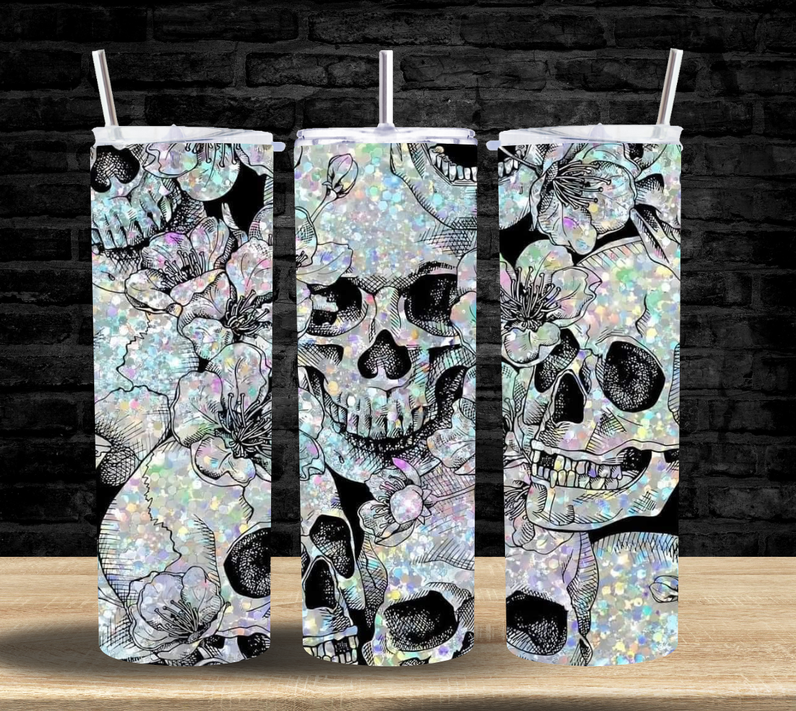 Glitter Skull - Tumbler