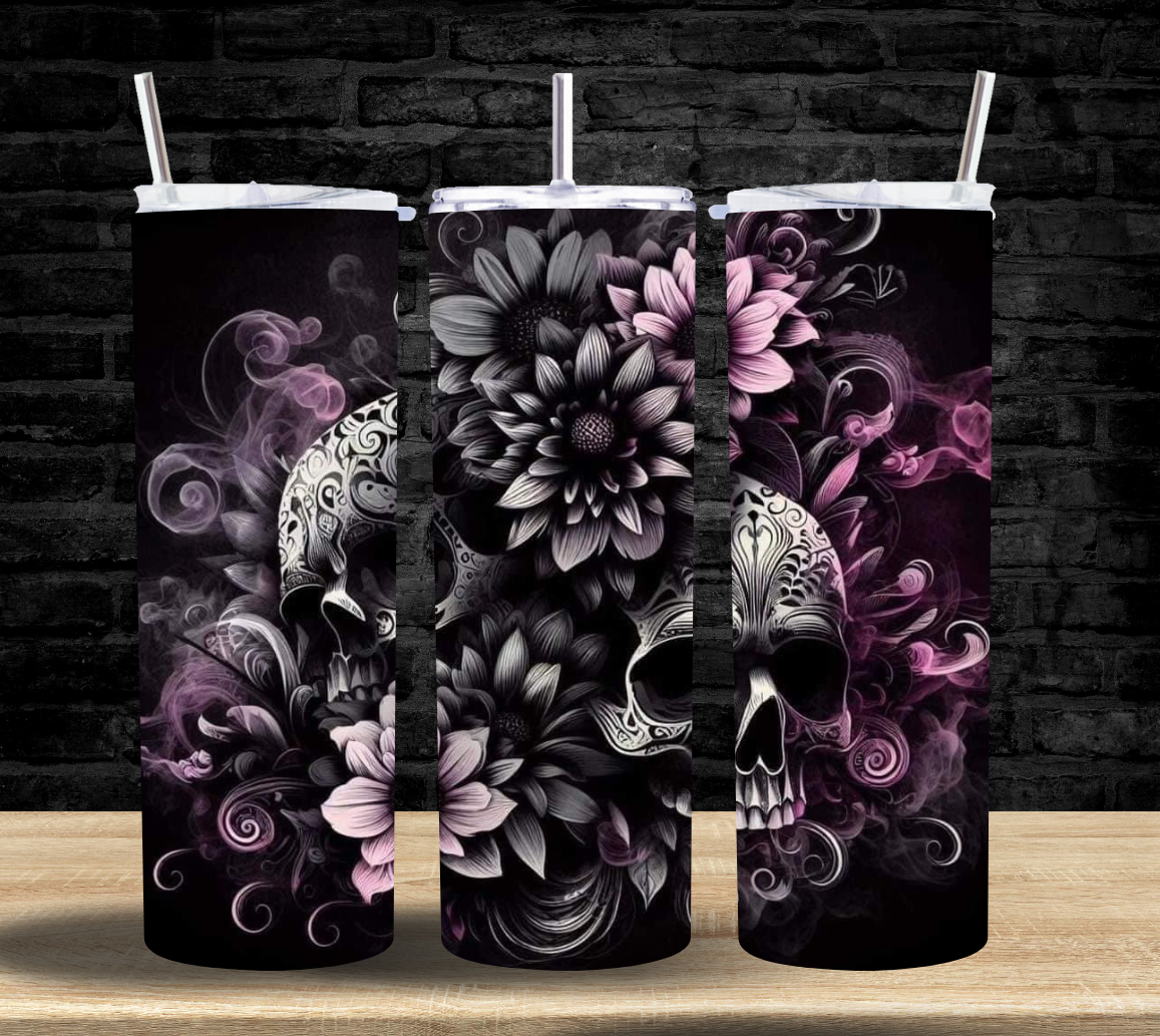 Skull Tattoo Blush Pink - Tumbler