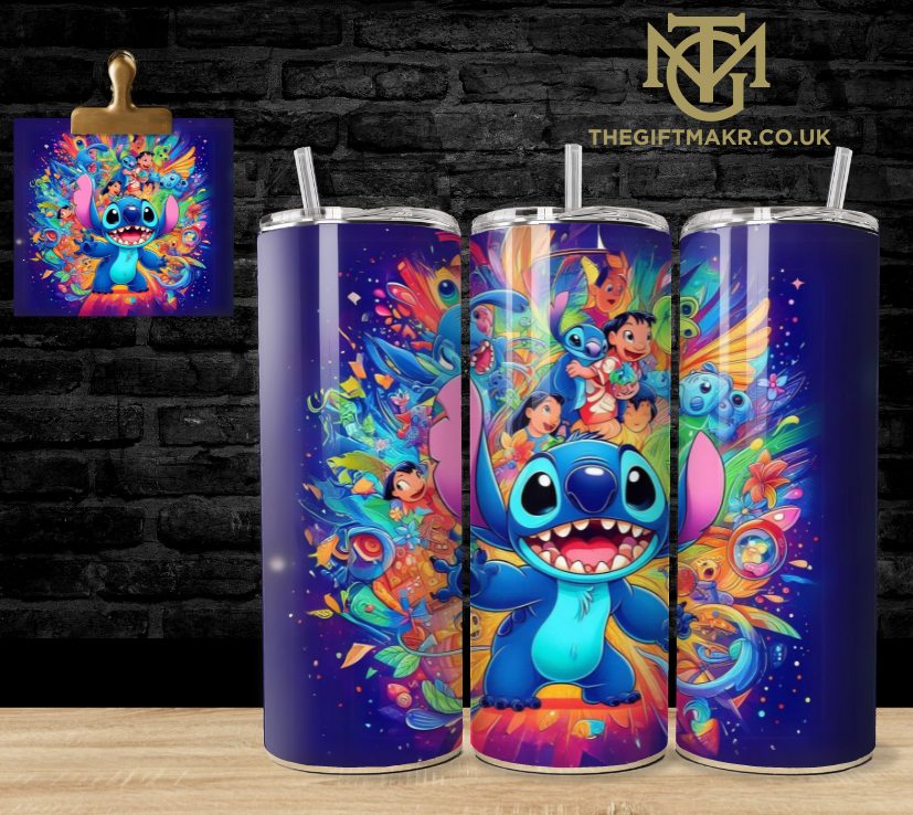 Stitch Colour Explosion - Tumbler