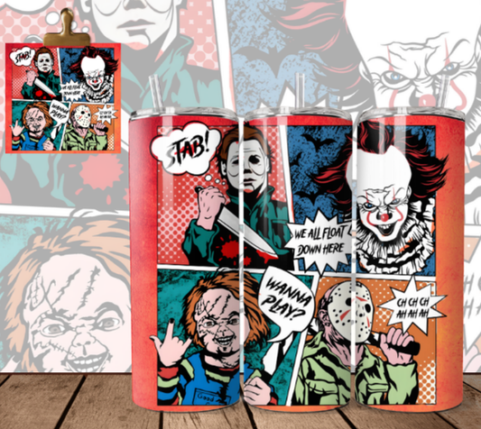 Horror square cartoon style - Tumbler