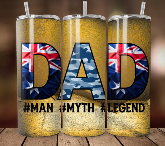 Aussie Flag DAD - Tumbler