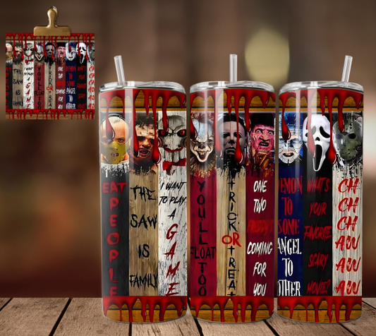 Horror Guys Wooden Books - Tumbler