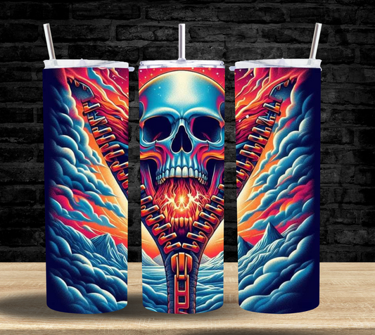 Skull Clouds Zipper - Tumbler