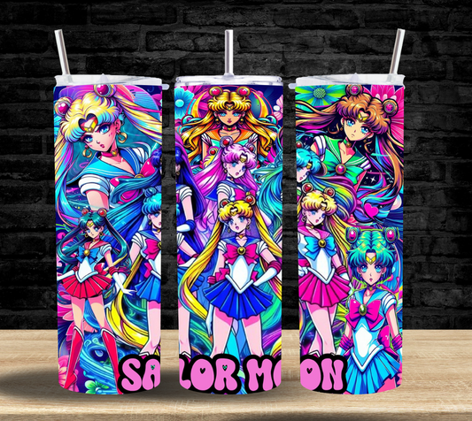 Fluorescent Sailor Moon & Guardians - Tumbler