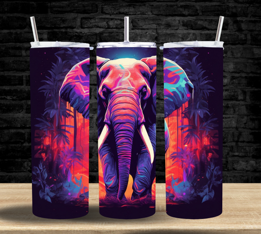 Elephant Sunset Forest - Tumbler