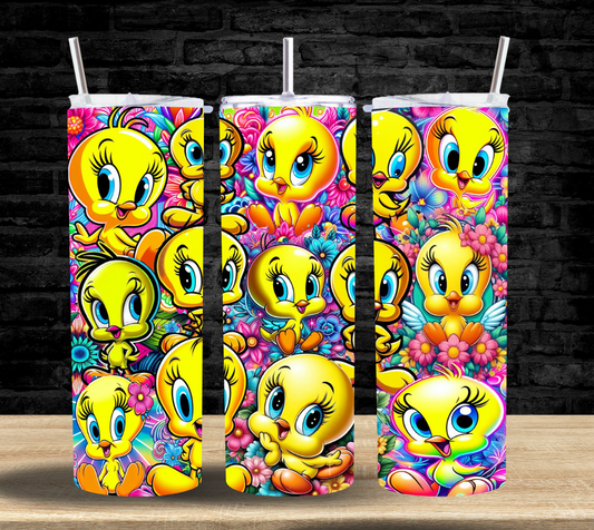Fluorescent tweetie - Tumbler