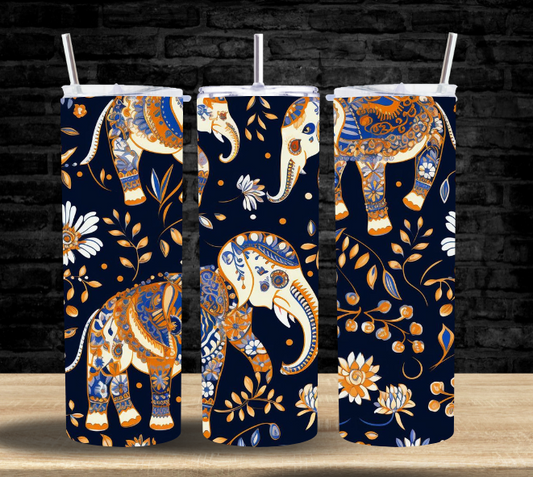 Elephant Brown Indian Inspired - Tumbler