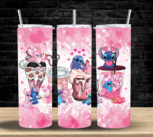 Blue Pink Aliens Coffee - Tumbler