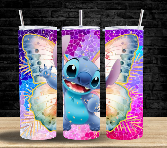 Stitch Mosaic Butterfly - Tumbler
