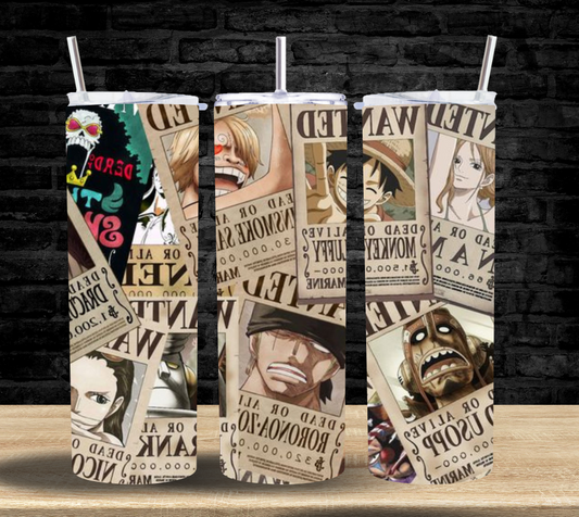 One Piece Wanted Posters - Tumbler