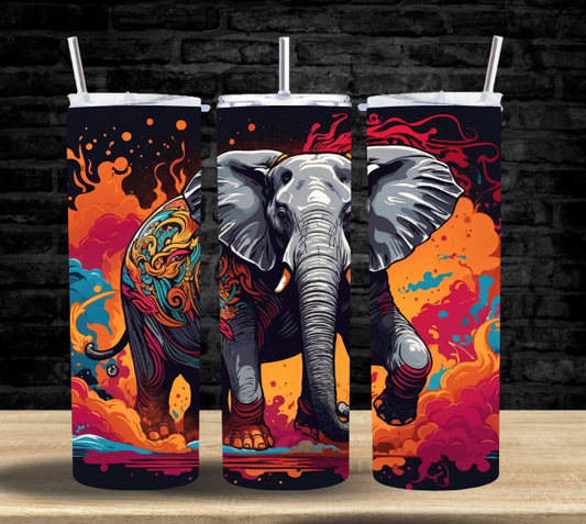 Elephant Colourful Dust - Tumbler