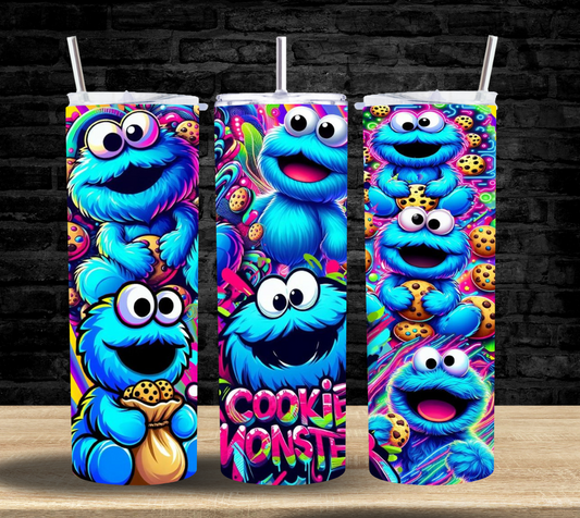 Fluorescent Cookie Monster - Tumbler